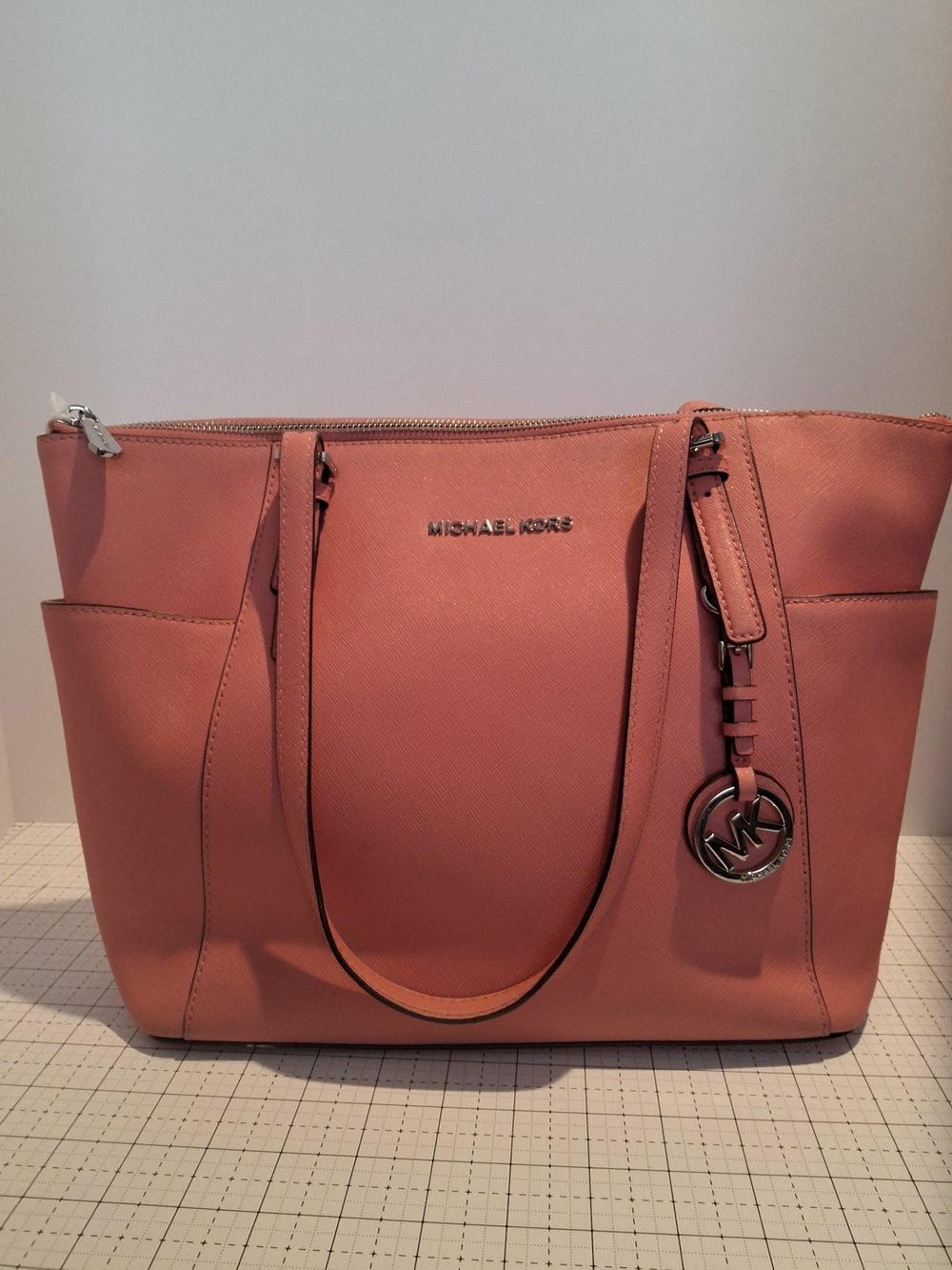 Michael Kors Coral Leather Tote Bag